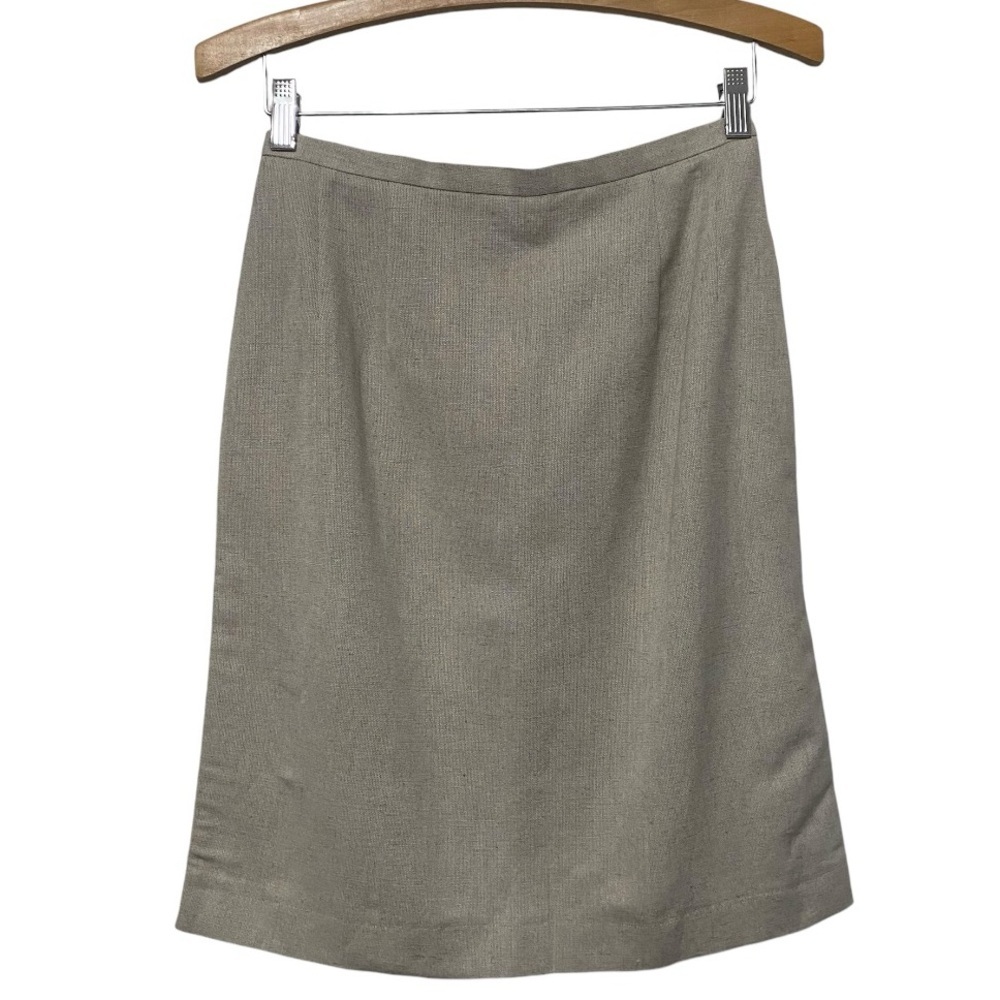 *NWT* Harve Benard Linen Blend Pencil Skirt Womens Size 6 Beige Bone Career Wear
